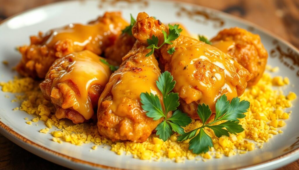 Frango Frito com Leite de Coco e Farinha de Milho