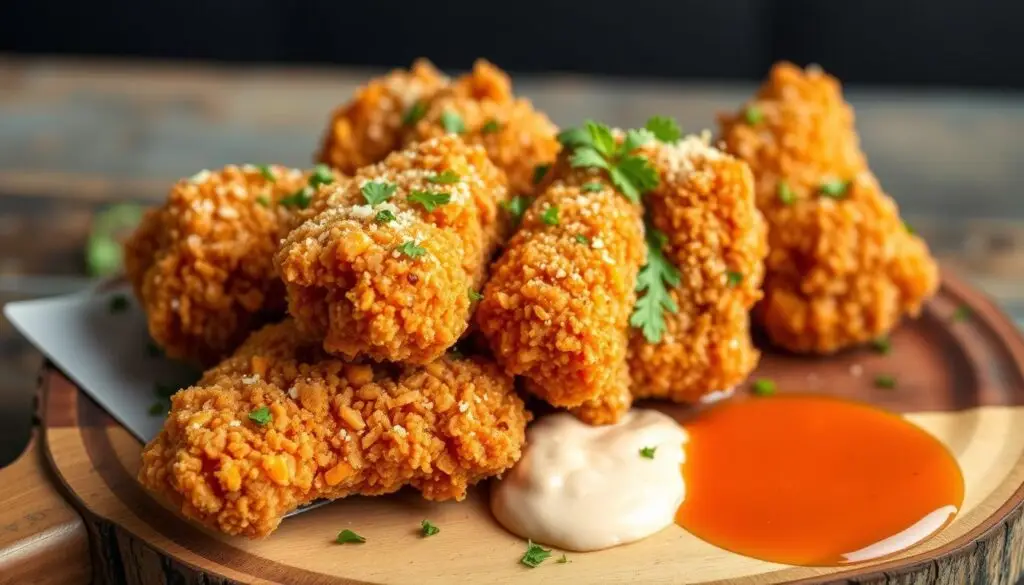 Frango Frito de Crosta de Panko e Parmesão