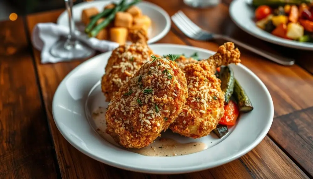 Frango Frito de Crosta de Panko e Parmesão