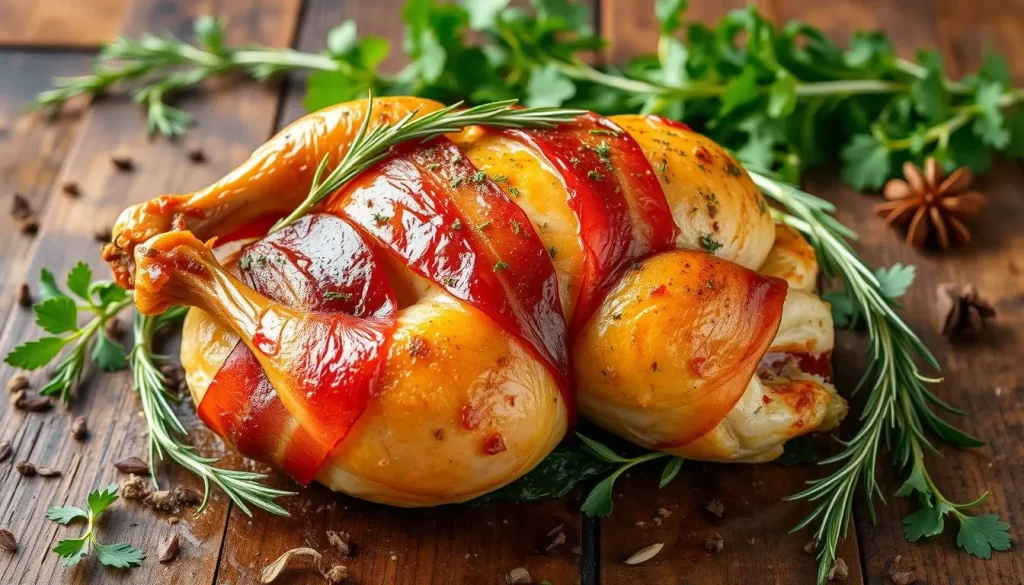 Frango Assado com Bacon