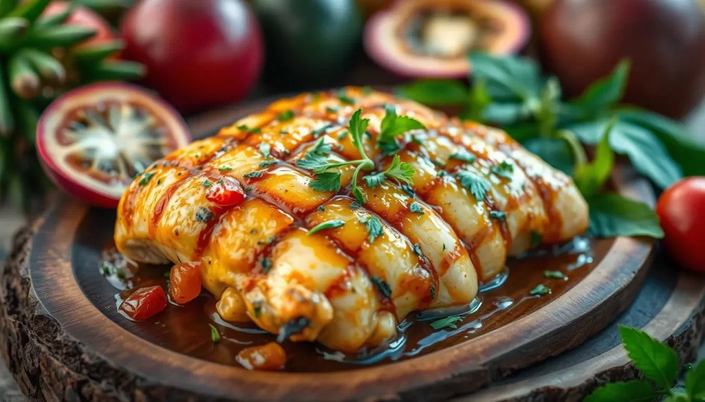Frango Grelhado com Molho de Maracujá