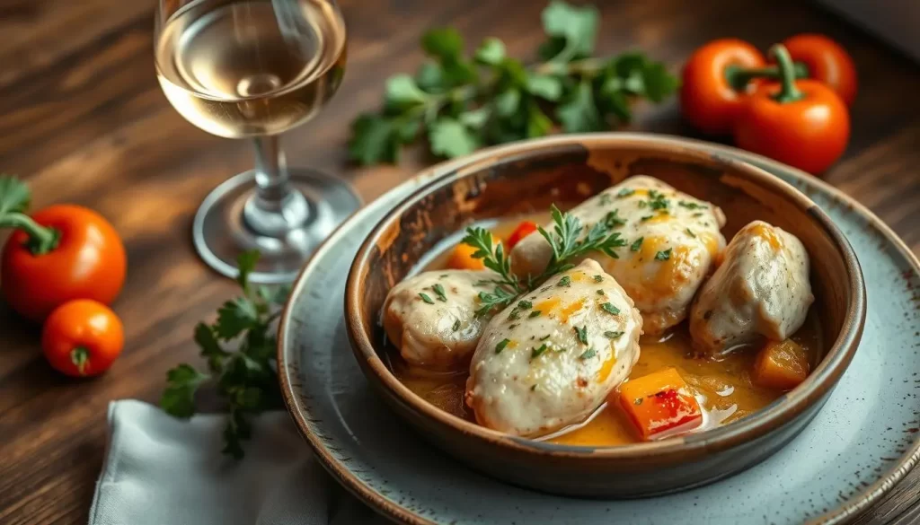 Frango ao Molho de Vinho Branco